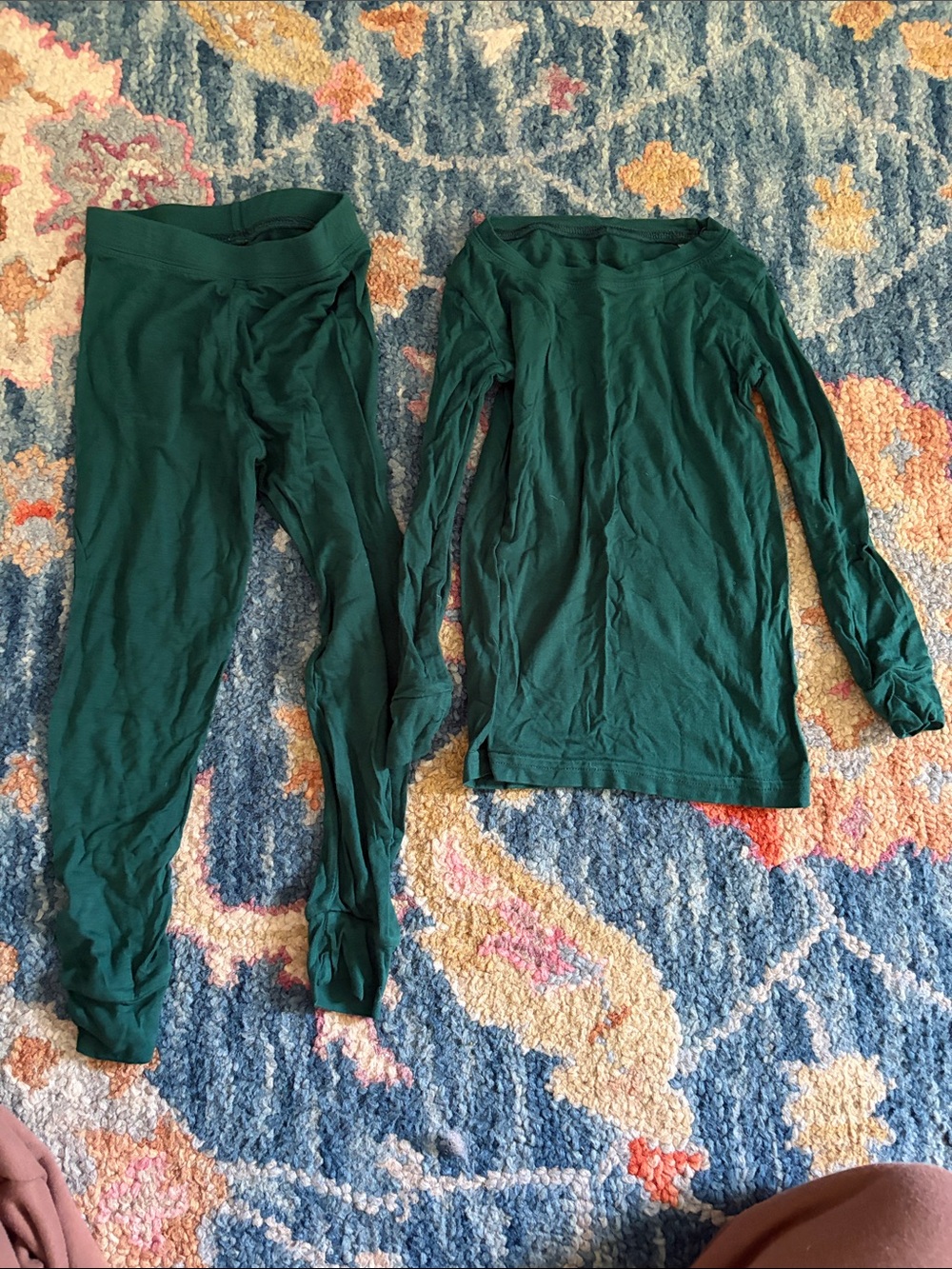 Little Sleepies Deep Green Long Sleeve Pajama Set